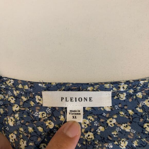 Pleione Blouse Womens XL Extra Large Multi Button Front Floral Print Long Sleeve - Picture 8 of 11